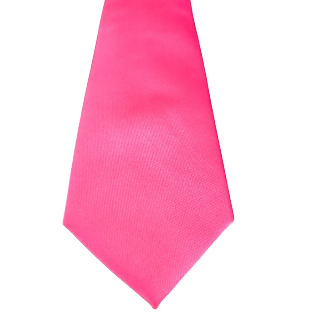 Fouger Hot Pink Adjustable Neck Strap Kids Tuxedo Tie 11in Ages 1-5